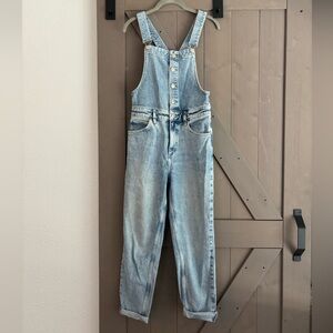 Free People Light Wash Denim Cotton Overalls Dungarees Cottagecore